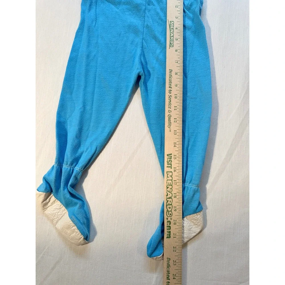 90's‎ Vintage Dr Denton Boys 3T Blue School Graphic Footed Pajama Set USA 2pc